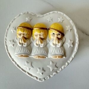 Vintage Hallmark Precious Moments Porcelain Trinkets Box